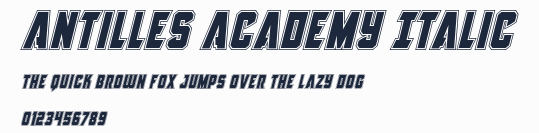 Antilles Academy Italic預覽圖
