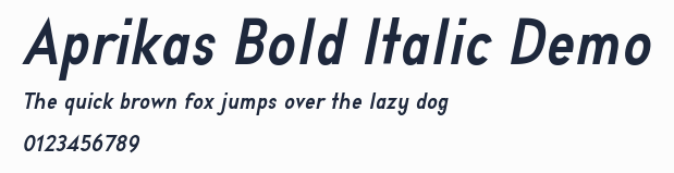 Aprikas Bold Italic Demo預覽圖