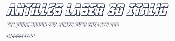 Antilles Laser 3D Italic預覽圖