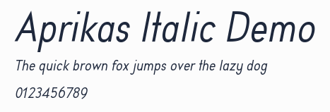 Aprikas Italic Demo預覽圖