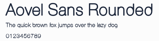 Aovel Sans Rounded預覽圖