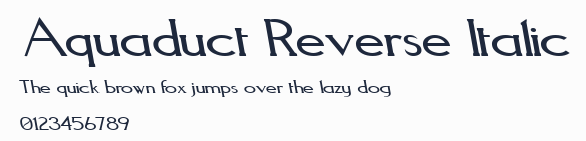 Aquaduct Reverse Italic預覽圖