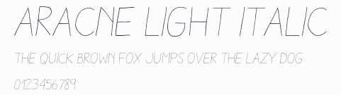 Aracne Light Italic預覽圖