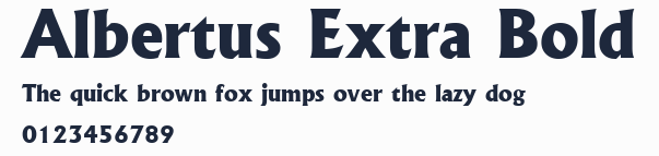 Albertus Extra Bold預覽圖