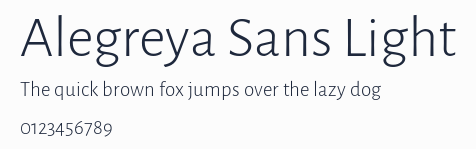 Alegreya Sans Light預覽圖