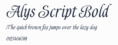 Alys Script Bold預覽圖