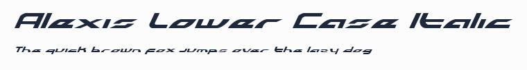 Alexis Lower Case Italic預覽圖