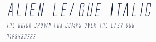 Alien League Italic預覽圖