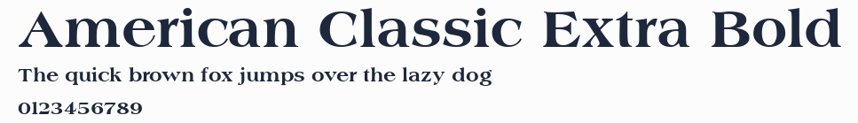 American Classic Extra Bold預覽圖