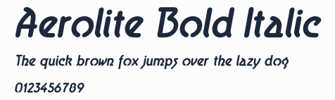 Aerolite Bold Italic預覽圖