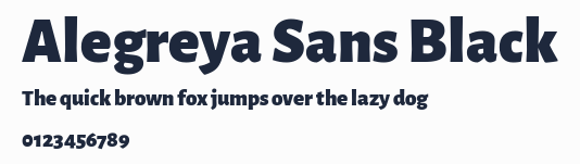 Alegreya Sans Black預覽圖