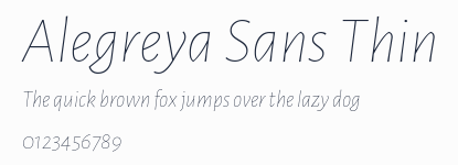 Alegreya Sans Thin預覽圖