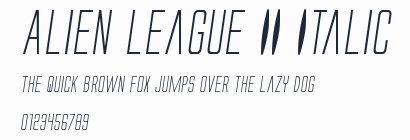 Alien League II Italic預覽圖