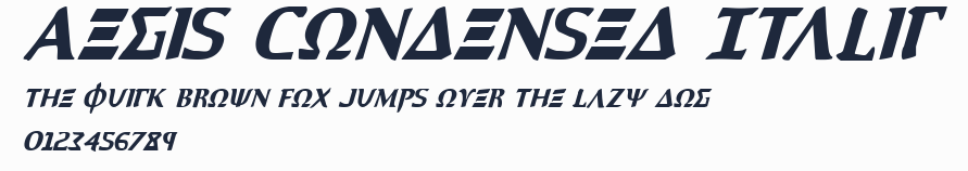Aegis Condensed Italic預覽圖