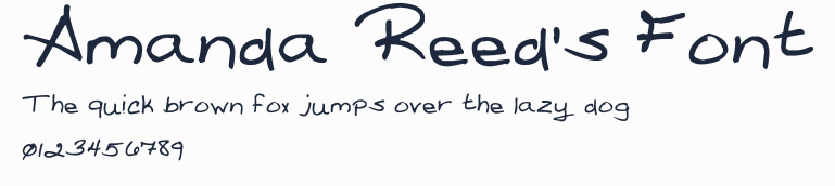 Amanda Reed's Font預覽圖