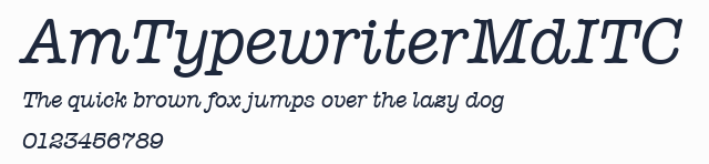 AmTypewriterMdITC預覽圖