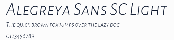 Alegreya Sans SC Light預覽圖