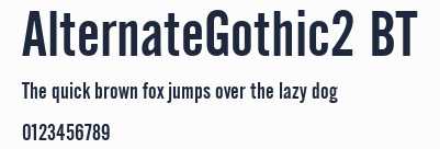 AlternateGothic2 BT預覽圖