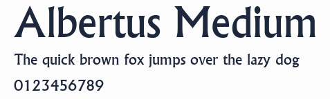 Albertus Medium預覽圖