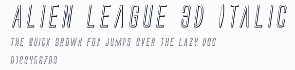 Alien League 3D Italic