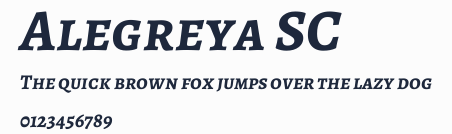 Alegreya SC預覽圖