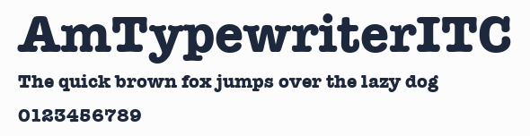 AmTypewriterITC預覽圖