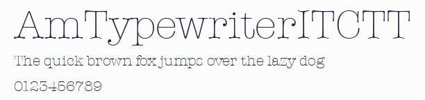 AmTypewriterITCTT預覽圖