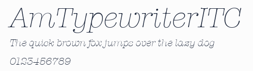 AmTypewriterITC預覽圖