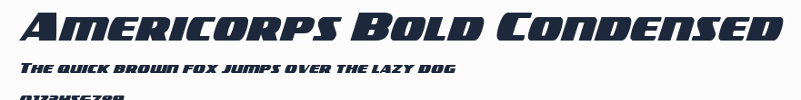 Americorps Bold Condensed預覽圖