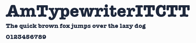 AmTypewriterITCTT預覽圖