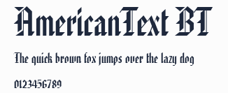 AmericanText BT預覽圖