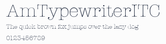 AmTypewriterITC預覽圖