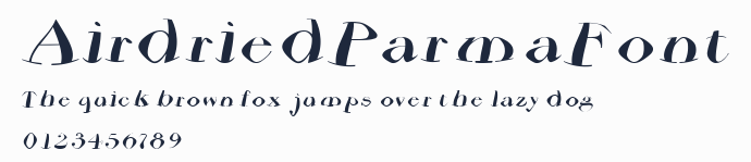 AirdriedParmaFont預覽圖