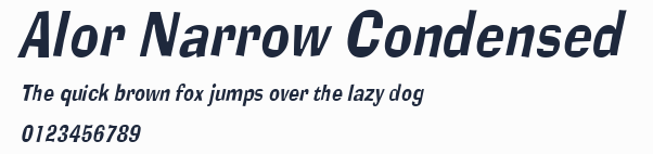 Alor Narrow Condensed預覽圖