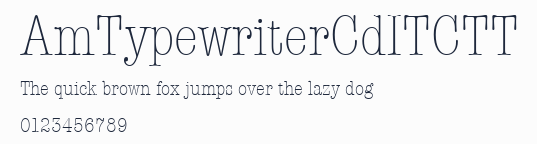 AmTypewriterCdITCTT預覽圖