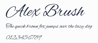 Alex Brush預覽圖