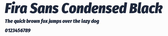 Fira Sans Condensed Black預覽圖
