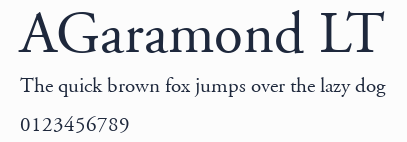 AGaramond LT預覽圖