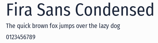 Fira Sans Condensed預覽圖