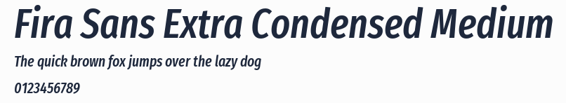 Fira Sans Extra Condensed Medium預覽圖