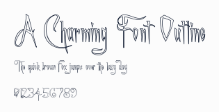 A Charming Font Outline預覽圖