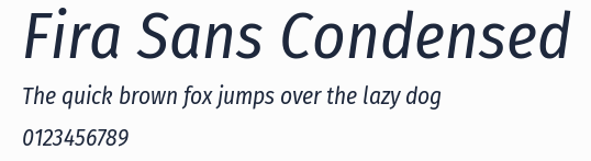Fira Sans Condensed預覽圖