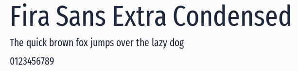 Fira Sans Extra Condensed預覽圖
