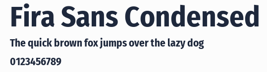 Fira Sans Condensed預覽圖