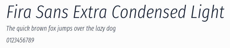 Fira Sans Extra Condensed Light預覽圖