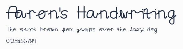 Aaron's Handwriting預覽圖