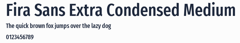 Fira Sans Extra Condensed Medium預覽圖