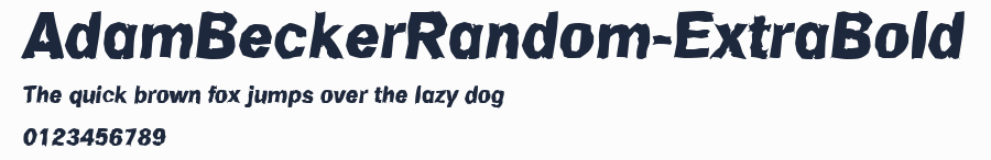 AdamBeckerRandom-ExtraBold預覽圖