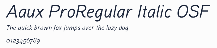 Aaux ProRegular Italic OSF預覽圖