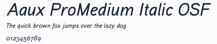 Aaux ProMedium Italic OSF預覽圖